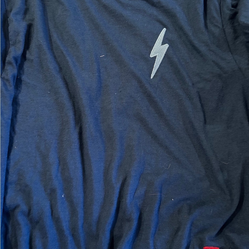 Aviator Nation Black Long Sleeve Tee Lightning Bolt